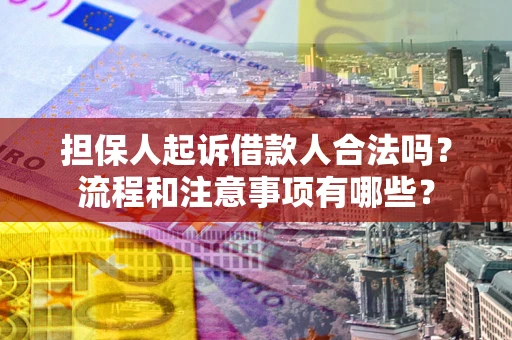 济南担保人起诉借款人合法吗？流程和注意事项有哪些？