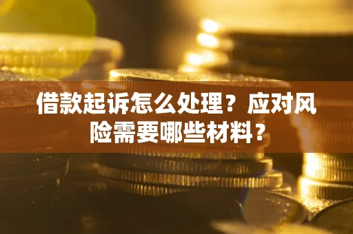 济南借款起诉怎么处理？应对风险需要哪些材料？