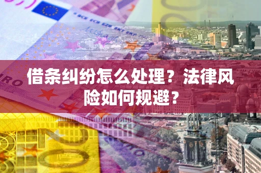 济南借条纠纷怎么处理？法律风险如何规避？