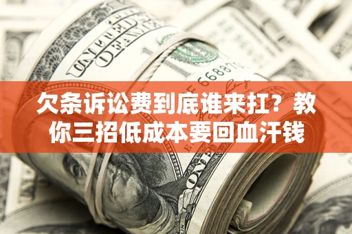 济南欠条诉讼费到底谁来扛？教你三招低成本要回血汗钱